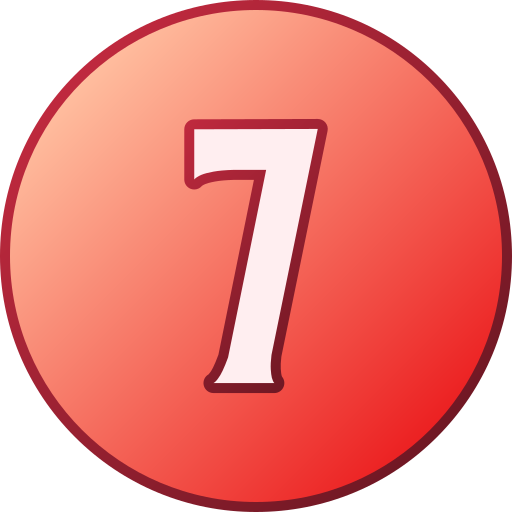 numero 7 Generic gradient lineal-color icono