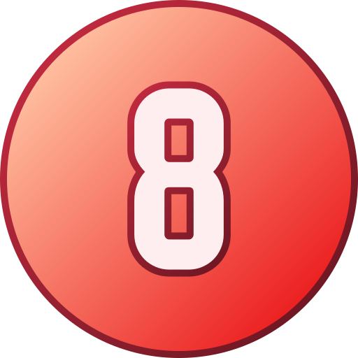 numero 8 Generic gradient lineal-color icono