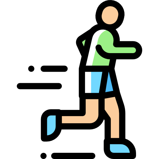 Jogging Detailed Rounded Color Omission icon