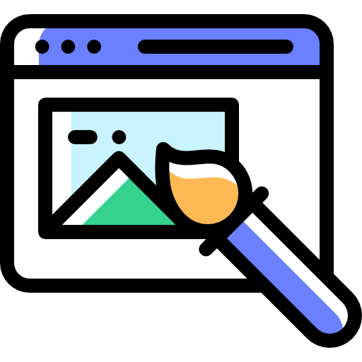 Web design Detailed Rounded Color Omission icon