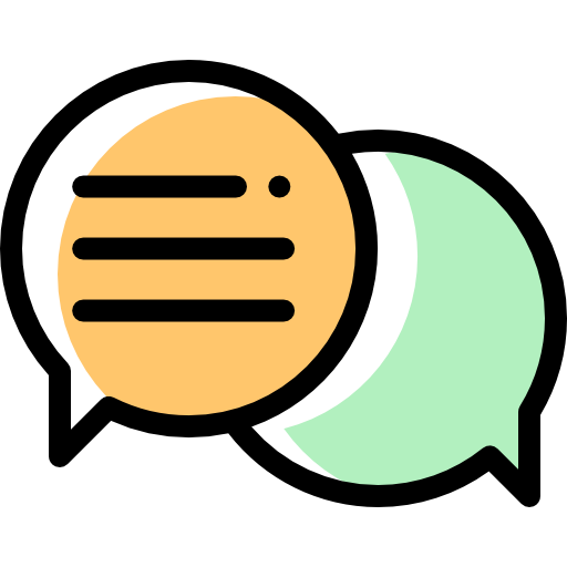 Conversation Detailed Rounded Color Omission icon