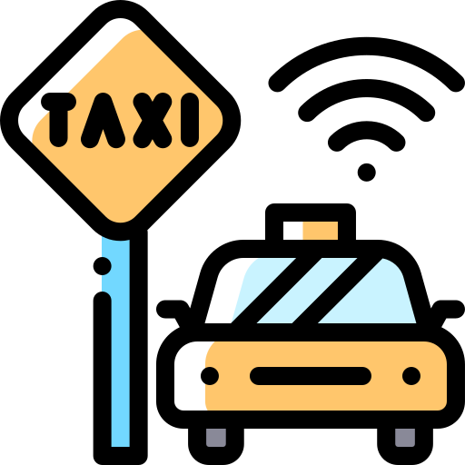 タクシー Detailed Rounded Color Omission icon