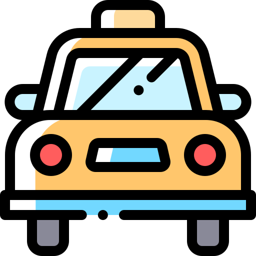 taxi Detailed Rounded Color Omission icon