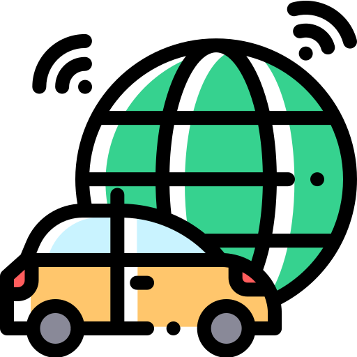 Taxi Detailed Rounded Color Omission icon