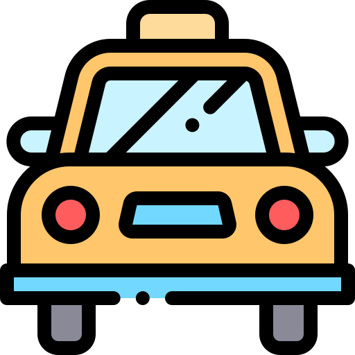 Taxi Detailed Rounded Lineal color icon