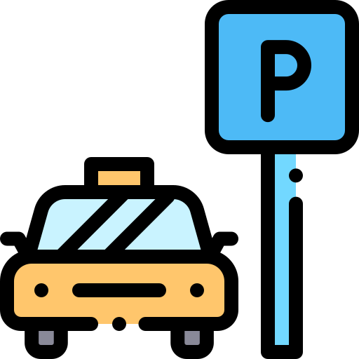 Parking Detailed Rounded Lineal color icon