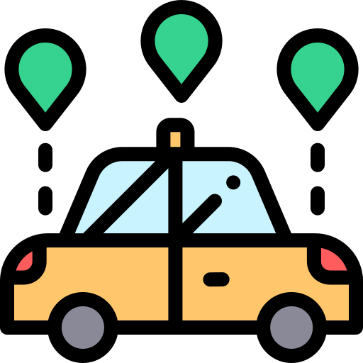 Taxi Detailed Rounded Lineal color icon