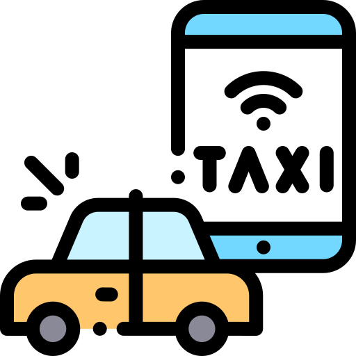 taxi Detailed Rounded Lineal color icon