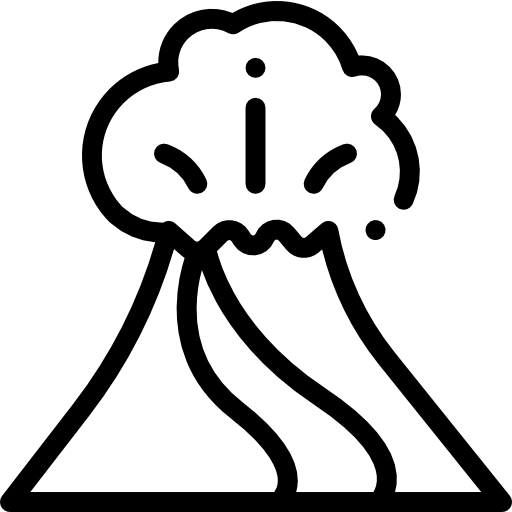 화산 Detailed Rounded Lineal icon