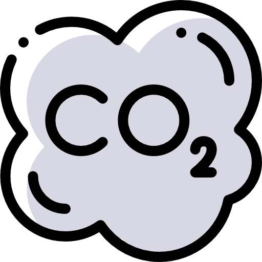 이산화탄소 Detailed Rounded Color Omission icon