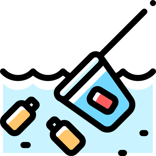 Water pollution Detailed Rounded Color Omission icon