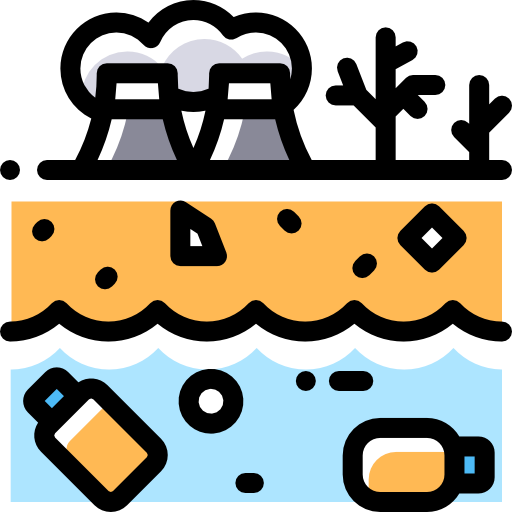 Pollution Detailed Rounded Color Omission icon