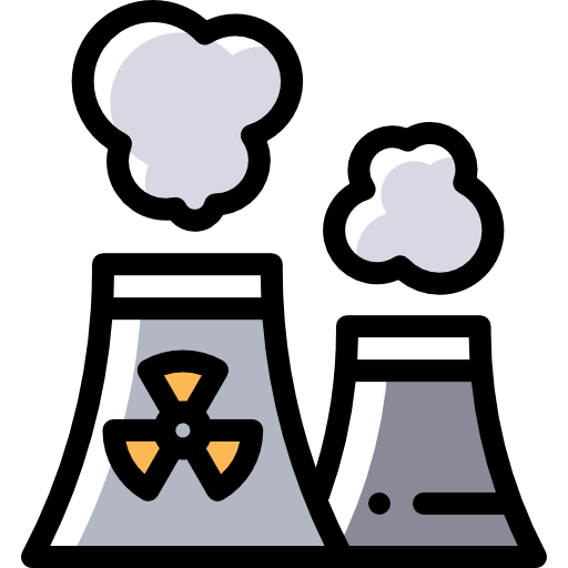 Nuclear power Detailed Rounded Color Omission icon