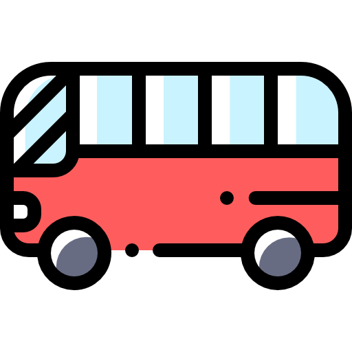 Bus Detailed Rounded Color Omission icon