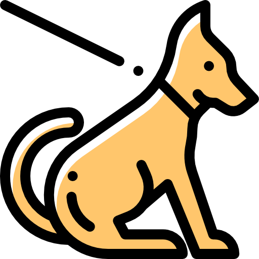 犬 Detailed Rounded Color Omission icon