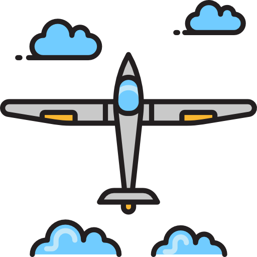 zweefvliegtuig Flaticons.com Flat icoon