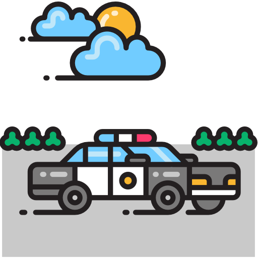 coche de policía Flaticons.com Flat icono