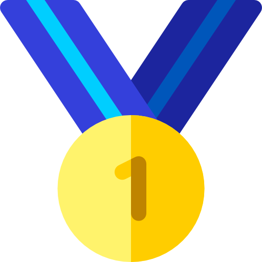 médaille d'or Basic Rounded Flat Icône