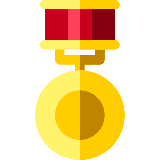 medaille Basic Rounded Flat icoon