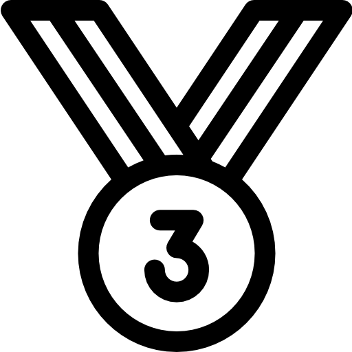 tercero Basic Rounded Lineal icono