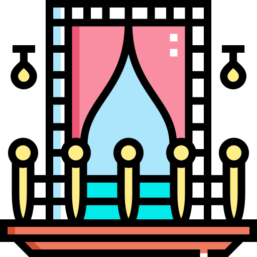 Balcony Detailed Straight Lineal color icon