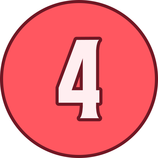 número 4 Generic color lineal-color icono