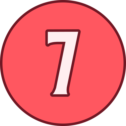 Номер 7 Generic color lineal-color иконка