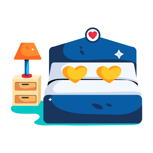 cama de pareja Generic Sticker Color Fill icono