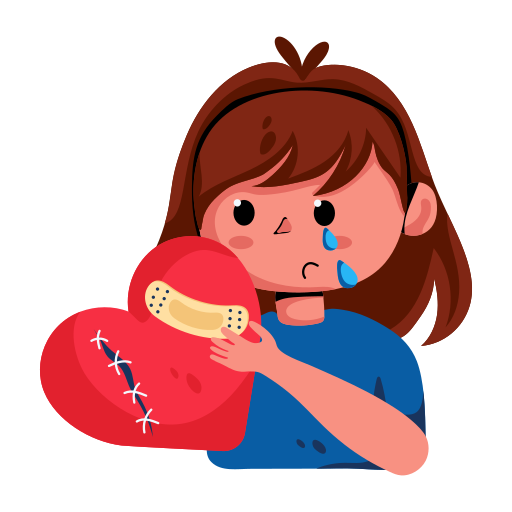 Heartbreak Generic Sticker Color Fill icon