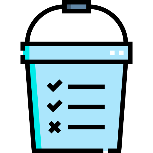 bucket-liste Detailed Straight Lineal color icon