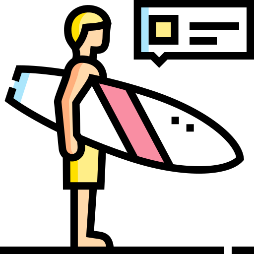 surfen Detailed Straight Lineal color icon