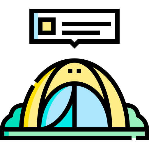 キャンプ Detailed Straight Lineal color icon