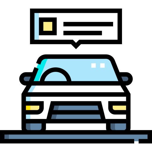 車 Detailed Straight Lineal color icon