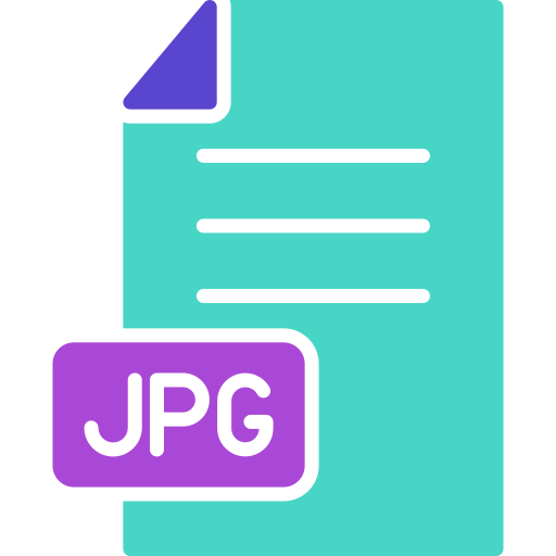 Jpg file format Generic color fill icon