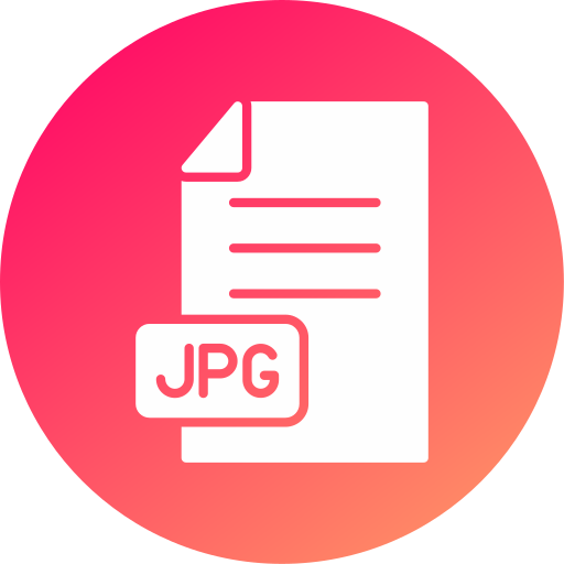Jpg file format Generic gradient fill icon