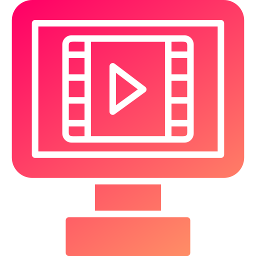 Video editor Generic gradient fill icon