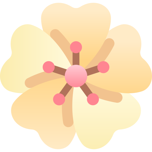 kwiat wiśni Kawaii Star Gradient ikona