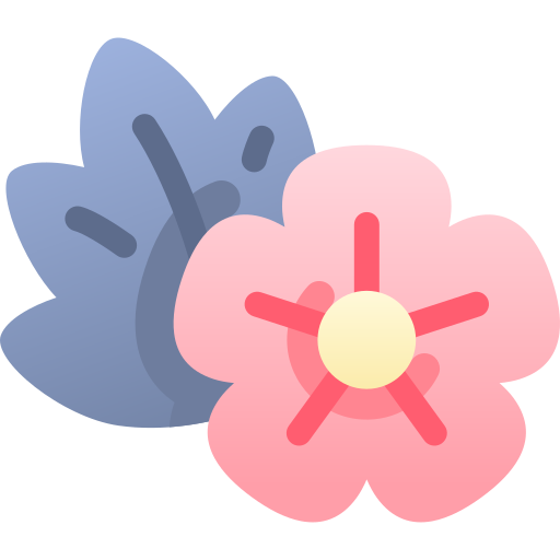 flor de cerezo Kawaii Star Gradient icono