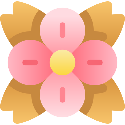 flor asiática Kawaii Star Gradient icono