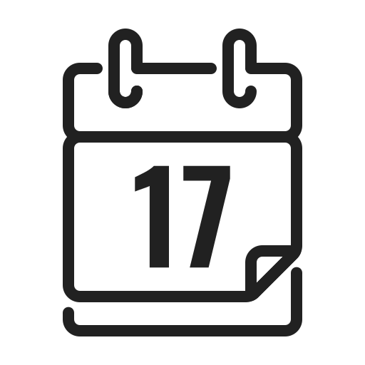 calendrier Generic black outline Icône