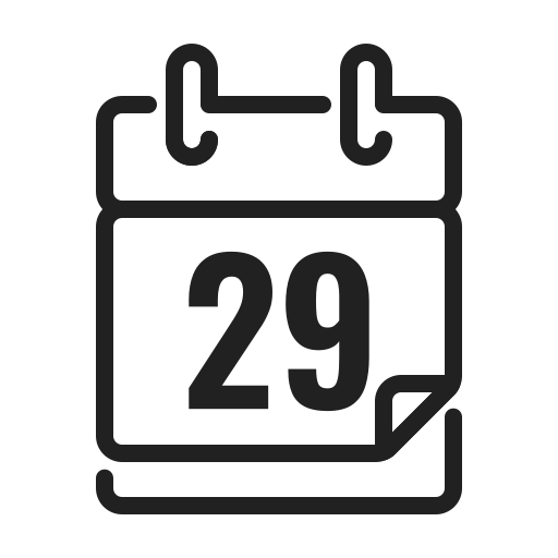 kalender Generic black outline icoon