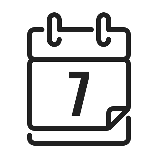kalender Generic black outline icoon
