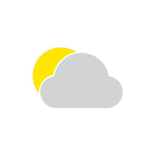 partiellement nuageux Generic color fill Icône