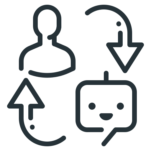 Chatbot Generic black outline icon