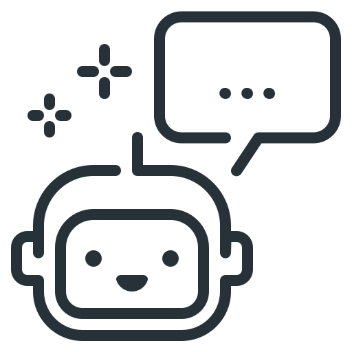 chatbot Generic black outline icoon
