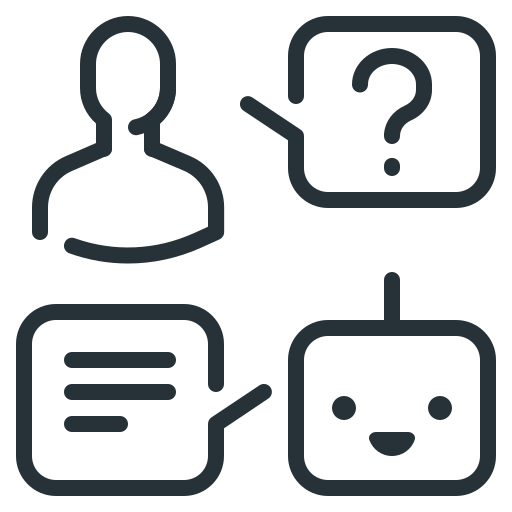 Interactional dialogue Generic black outline icon