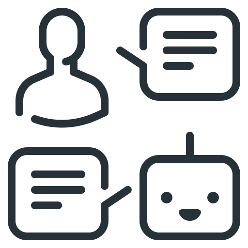 Interactional dialogue Generic black outline icon