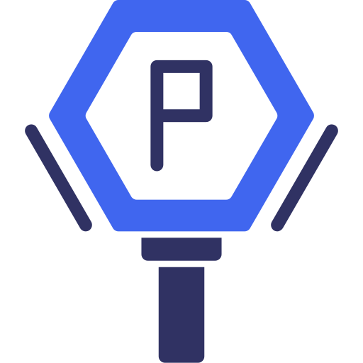 segnale di parcheggio Generic color fill icona