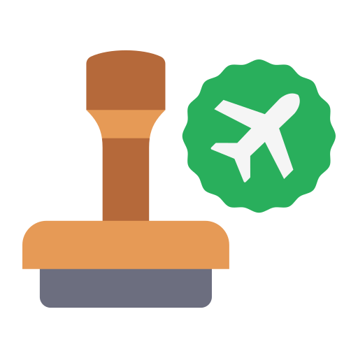 Air border stamp Generic color fill icon