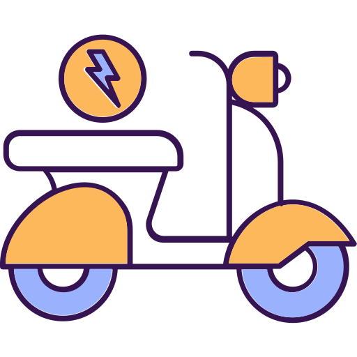 elektrische fiets Generic color lineal-color icoon